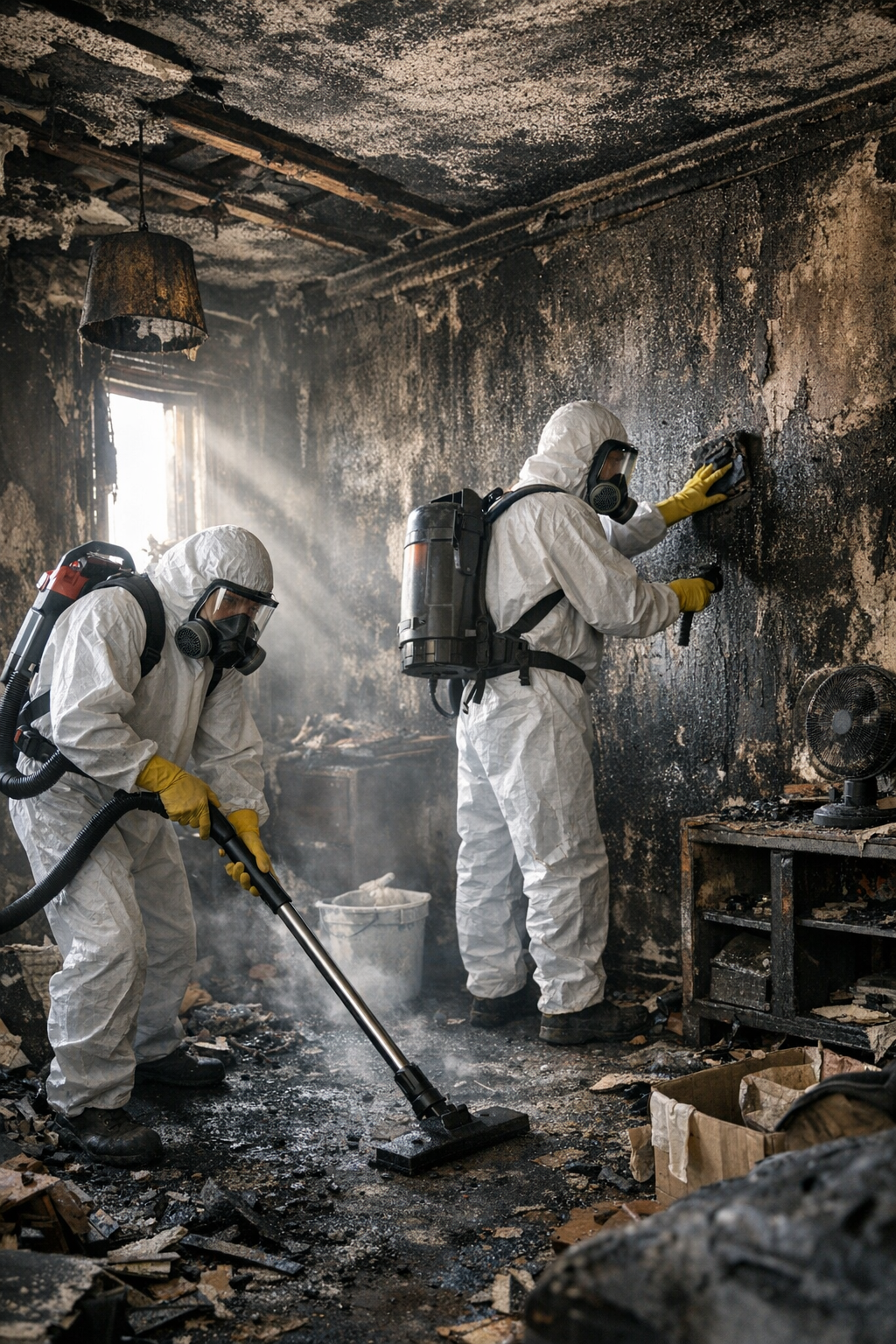 Как правильно убирать помещение после пожара